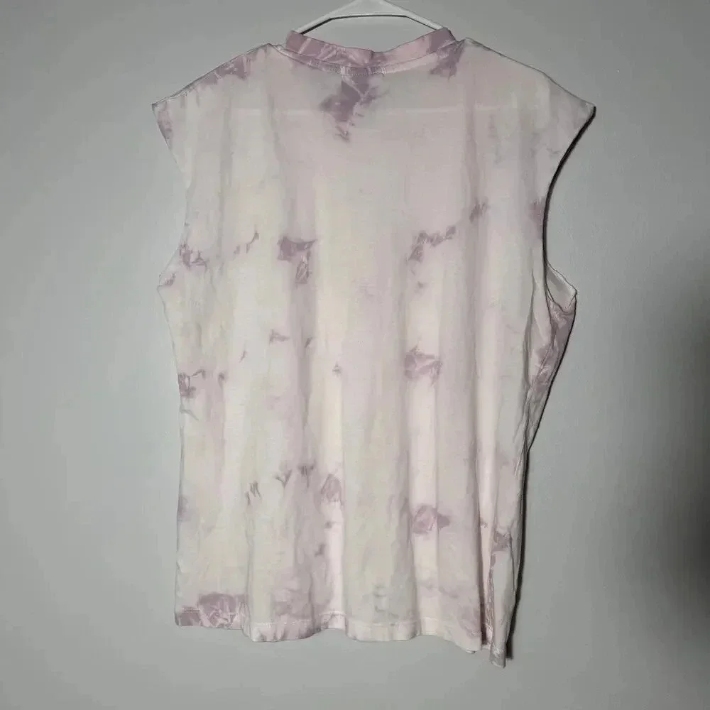 Rare The Rolling Stone Sleeves Tee Tie-Dye purple Sz‎ XS logo in front of